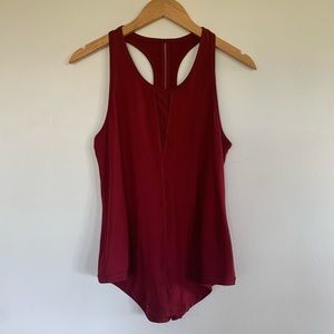 ZYIA Active Dark Red Racerback Tank Top